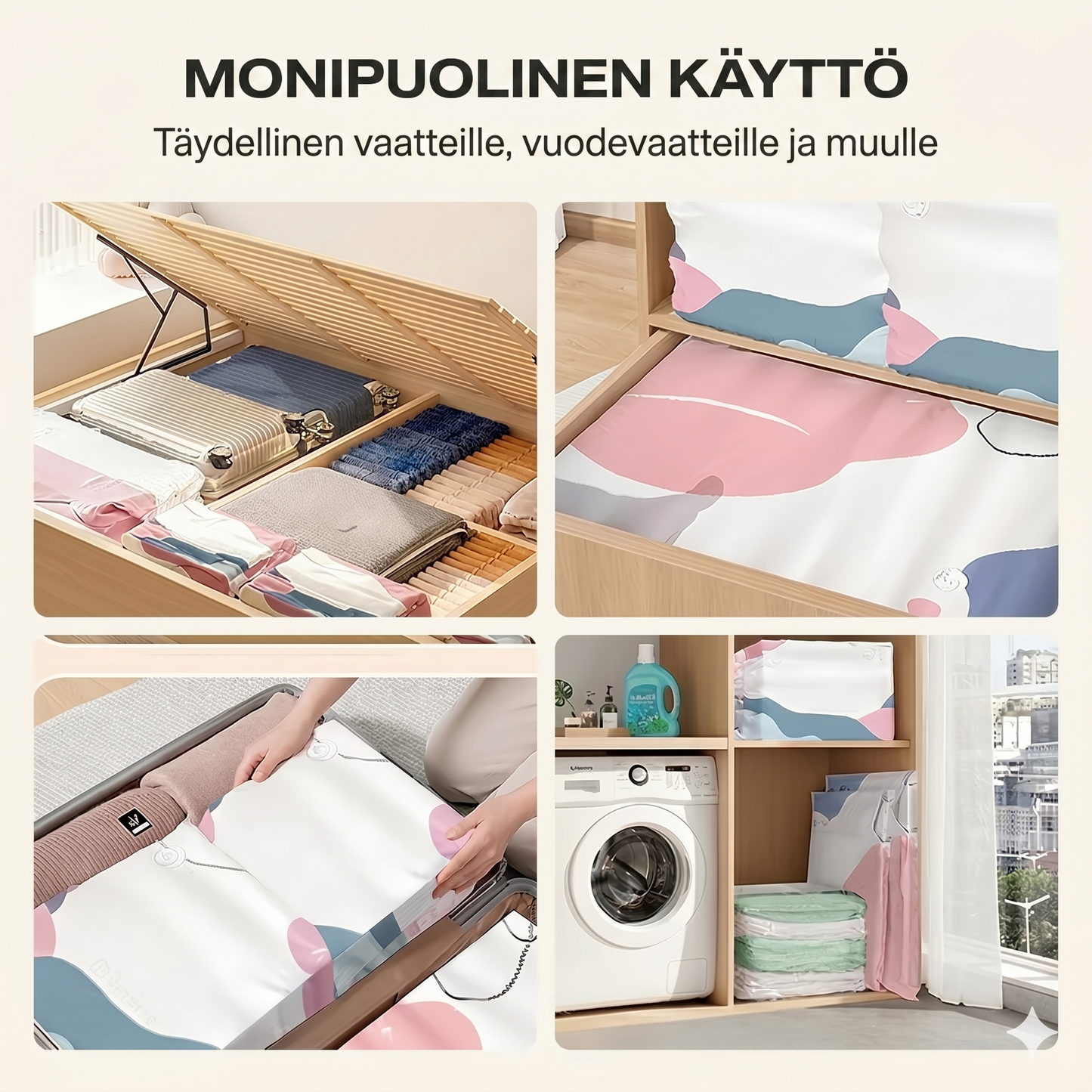 Tyhjiöpussit ilman pumppua
