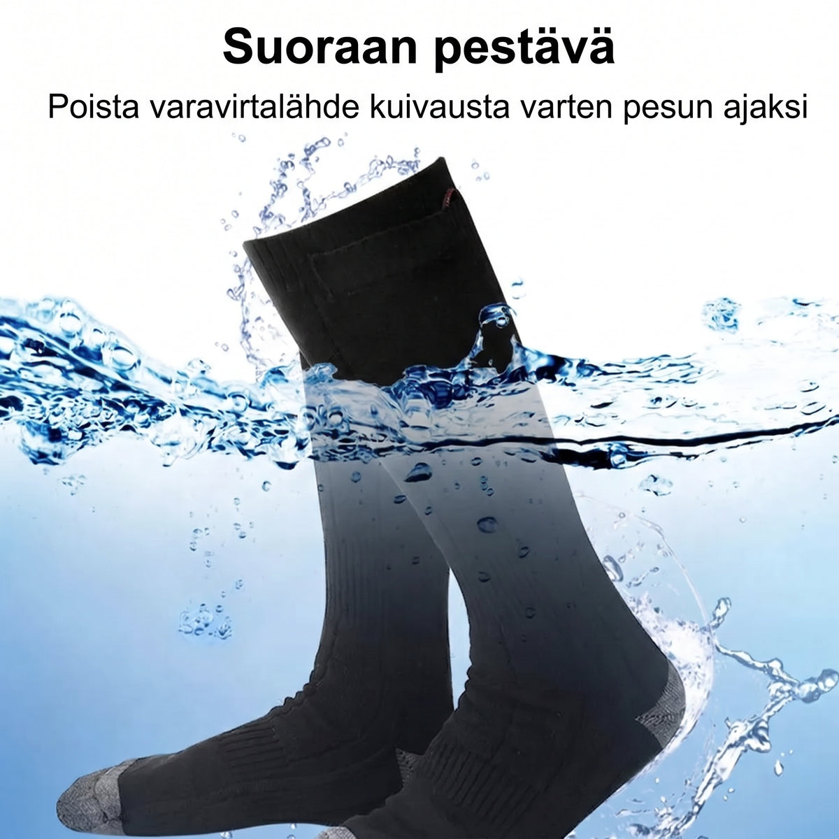 Vedenkestävät sähkölämmitteiset talvisukat