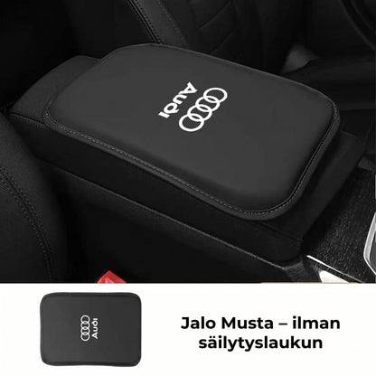 Auton keskikonsolin käsinojan suojus sivutaskuilla