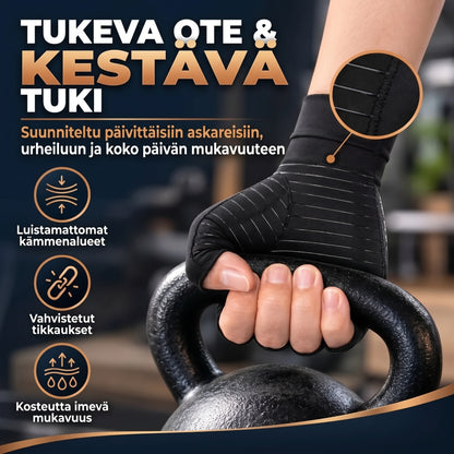 Kuparia sisältävät kompressiohanskat 1 pari