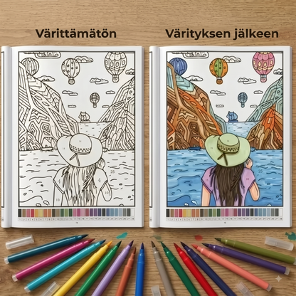 Aikuisten numerovärityskirja