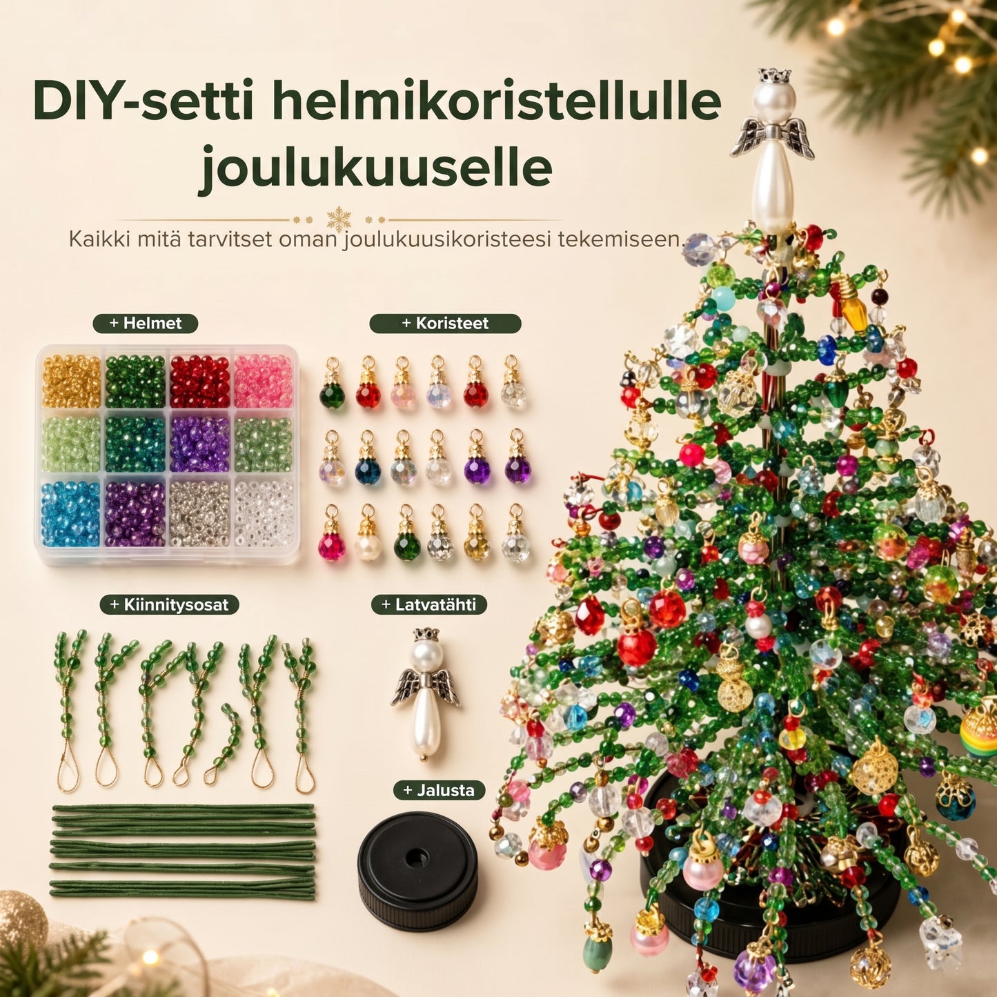 DIY-helmijoulukuusisetti