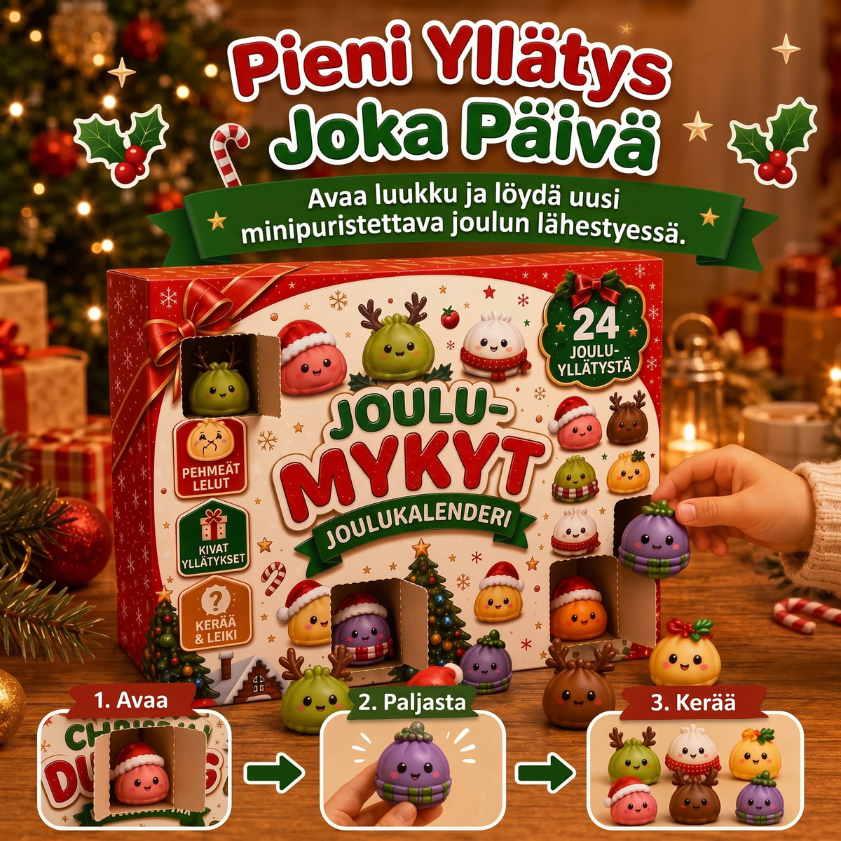 Dumpling squishy -adventtikalenteri