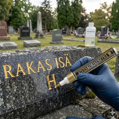 Kultainen hautakiven merkintätussi entisöintiin