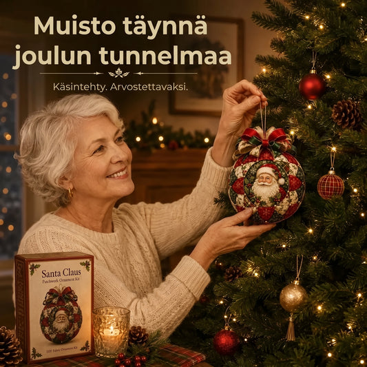 DIY-joulupallojen tilkkutyösetti