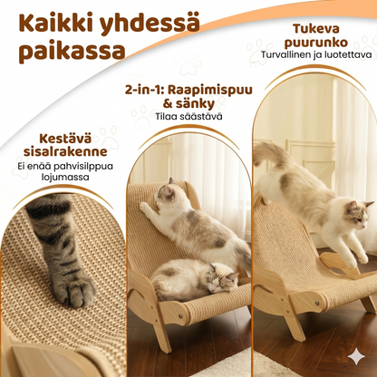 2-in-1 sisal-kissanraapimisalusta