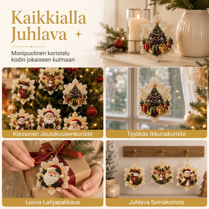 DIY joulupallojen askartelusetti helmillä ja akryylillä