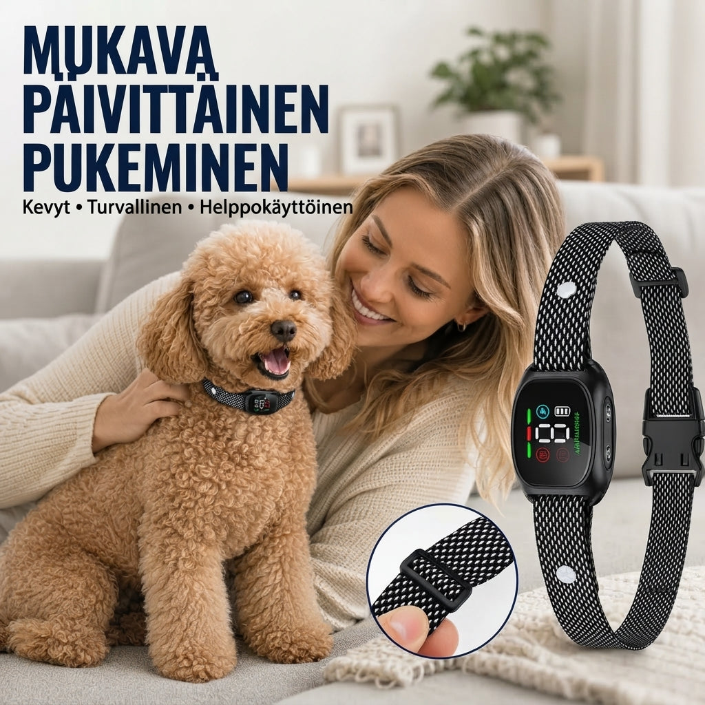 Älykäs haukunestopanta koirille