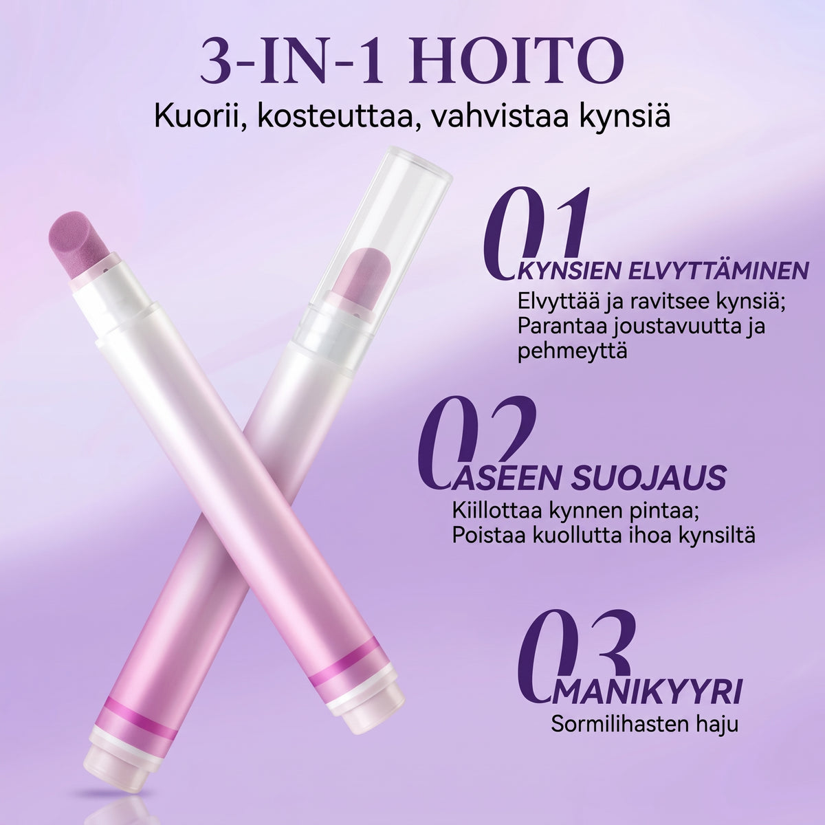 3-in-1 kynsinauhojen hoitokynä