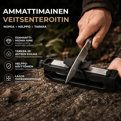 Timanttiveitsenteroitin kiinteällä 20 asteen teroituskulmalla