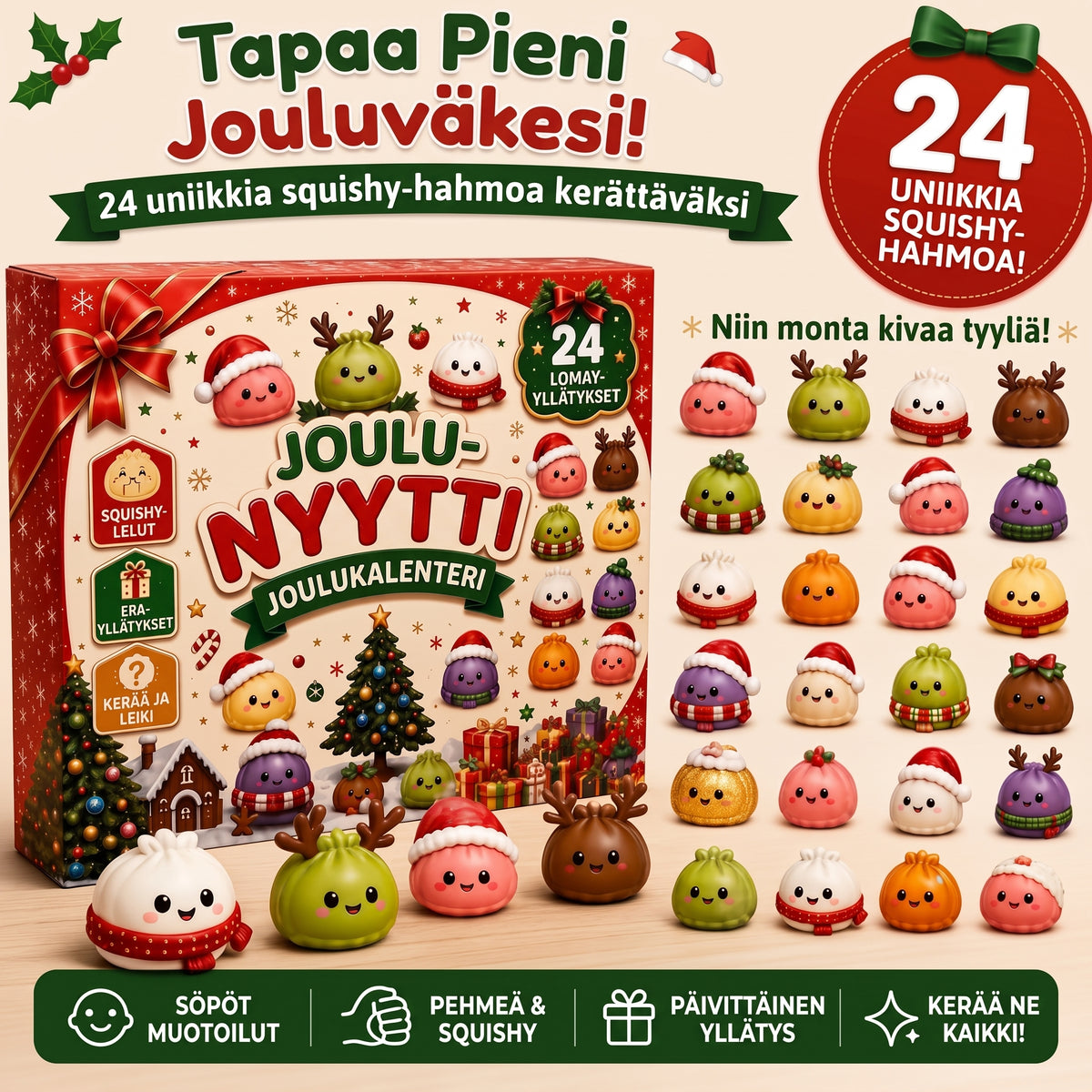 Dumpling squishy -adventtikalenteri