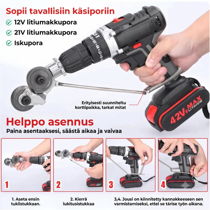 Metallisahisovitus porakoneelle