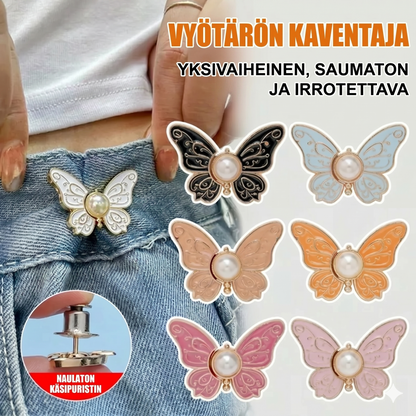 Ei enää valuvia housuja! Irrotettava perhos-solki