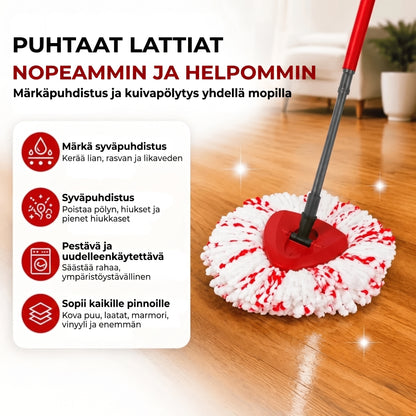Kolmikulmainen mikrokuitumoppipää