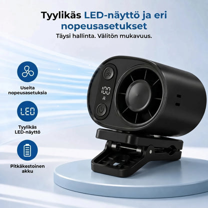 Ladattava autotuulettin klipsillä