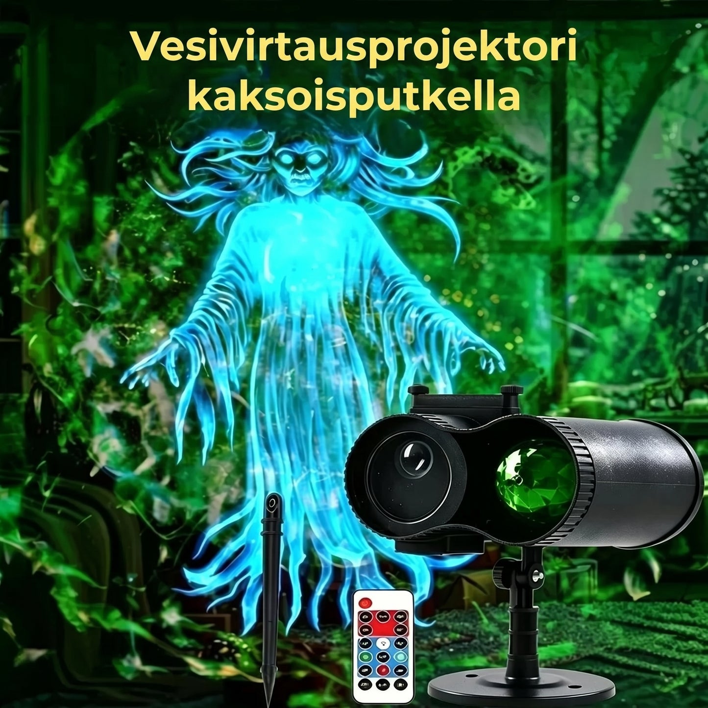 Halloween-projektori 10 HD-projektiokuviolla