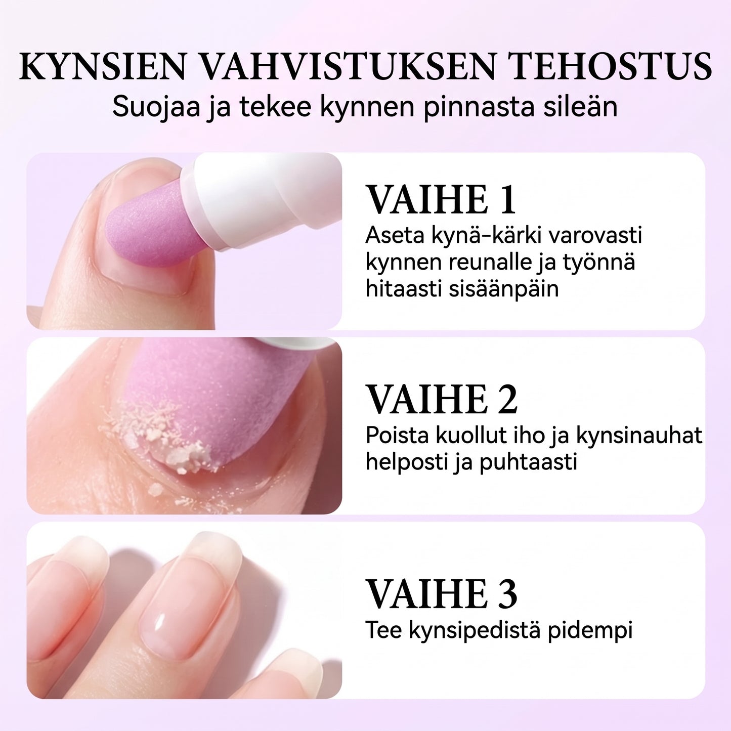 3-in-1 kynsinauhojen hoitokynä