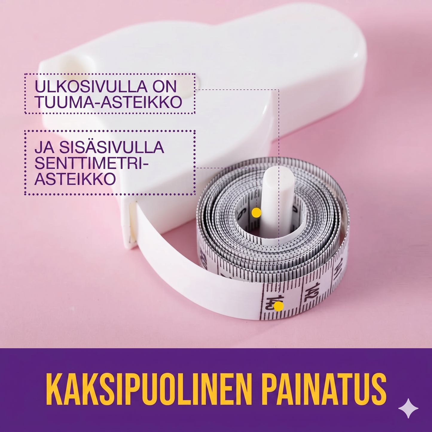 Automaattisesti kelautuva mittanauha