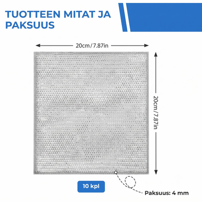 Sarja 10 uudelleenkäytettävää hiomaliinaa