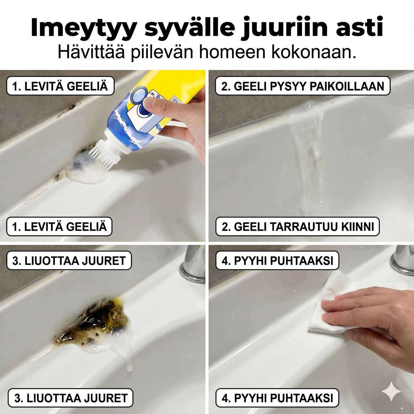 Syväpuhdistava homeenpoistogeeli