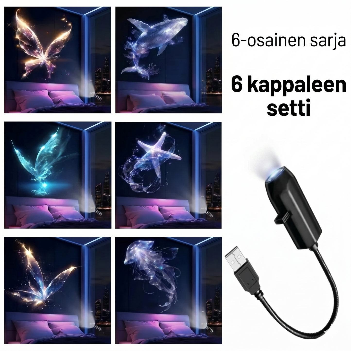 Plug & Play HD -tähtiprojektori