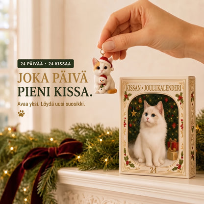 3D-kissa-adventtikalenteri yllätyslaatikoilla