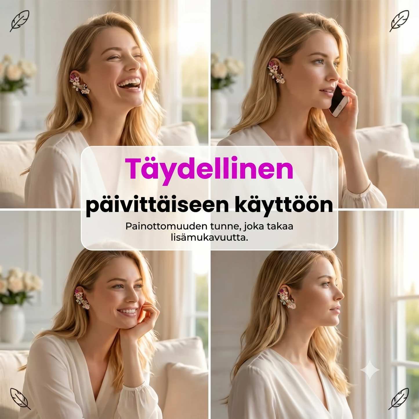 Sarja 2 kukkakorvakorua