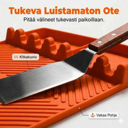 Laadukas silikoninen grillimatto sivutasolle – suojaa rasvalta ja roiskeilta
