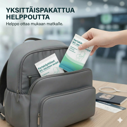 Kertakäyttöiset vedenpitävät wc-istuimen suojat