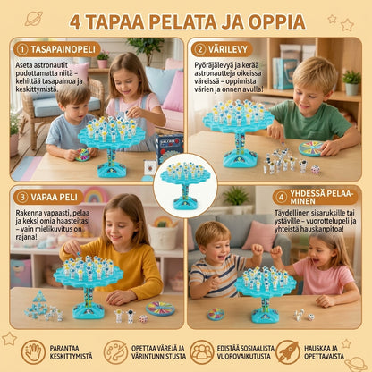 Astronauttitasapainopeli interaktiivisena STEM-leluna