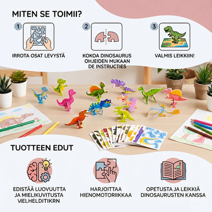 3D-palapelisarja sarjakuvahahmoilla lapsille