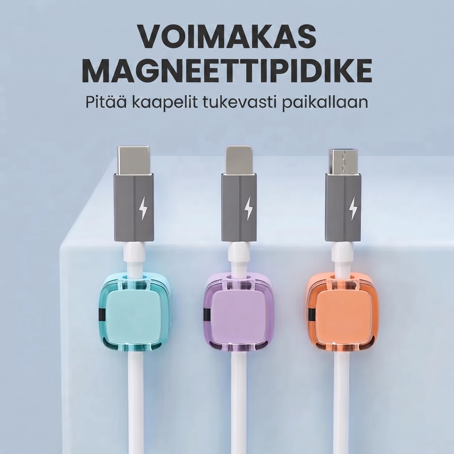 Itseliimautuva kaapelikiinnike sileille pinnoille