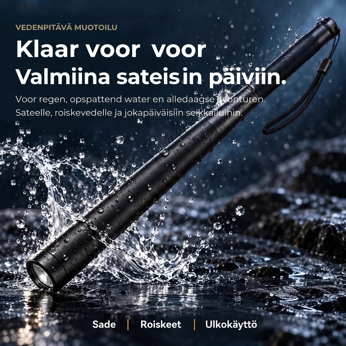 Alumiininen baseballmaila taskulampulla