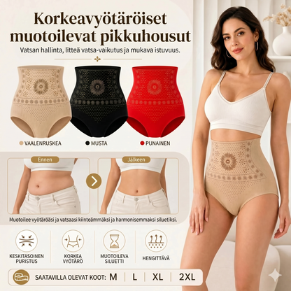 Muotoilevat korkeavyötäröiset shortsit