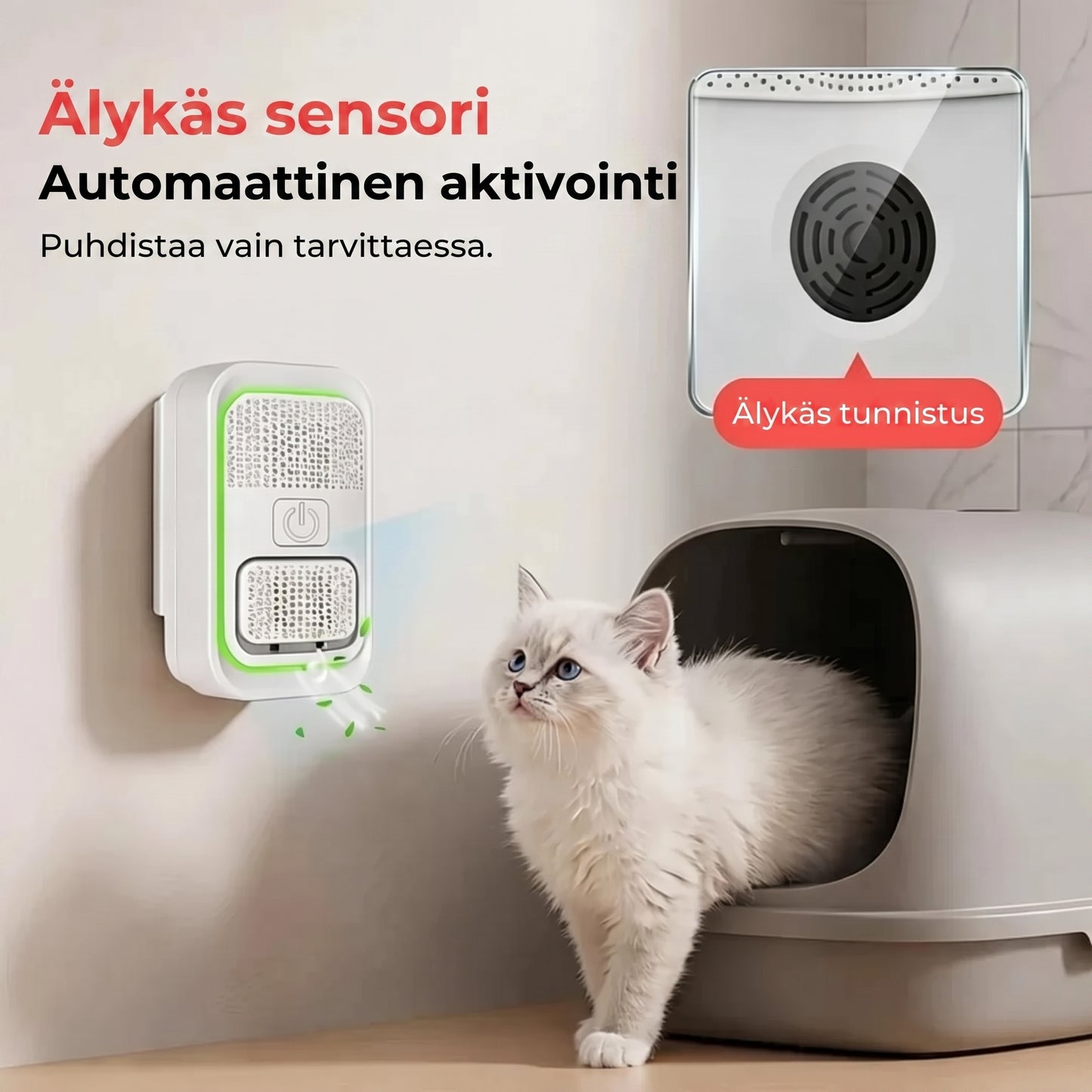Ionisoiva ilmanpuhdistin lemmikkien hajujen vähentämiseen
