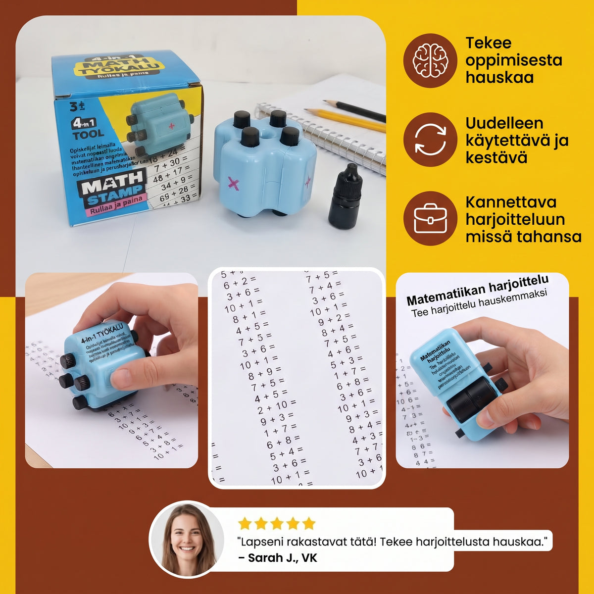 4 in 1 laskentaleimasin lapsille