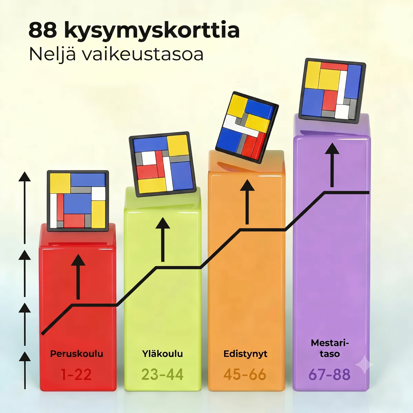 Looginen ajattelupeli haastavilla palapeleillä