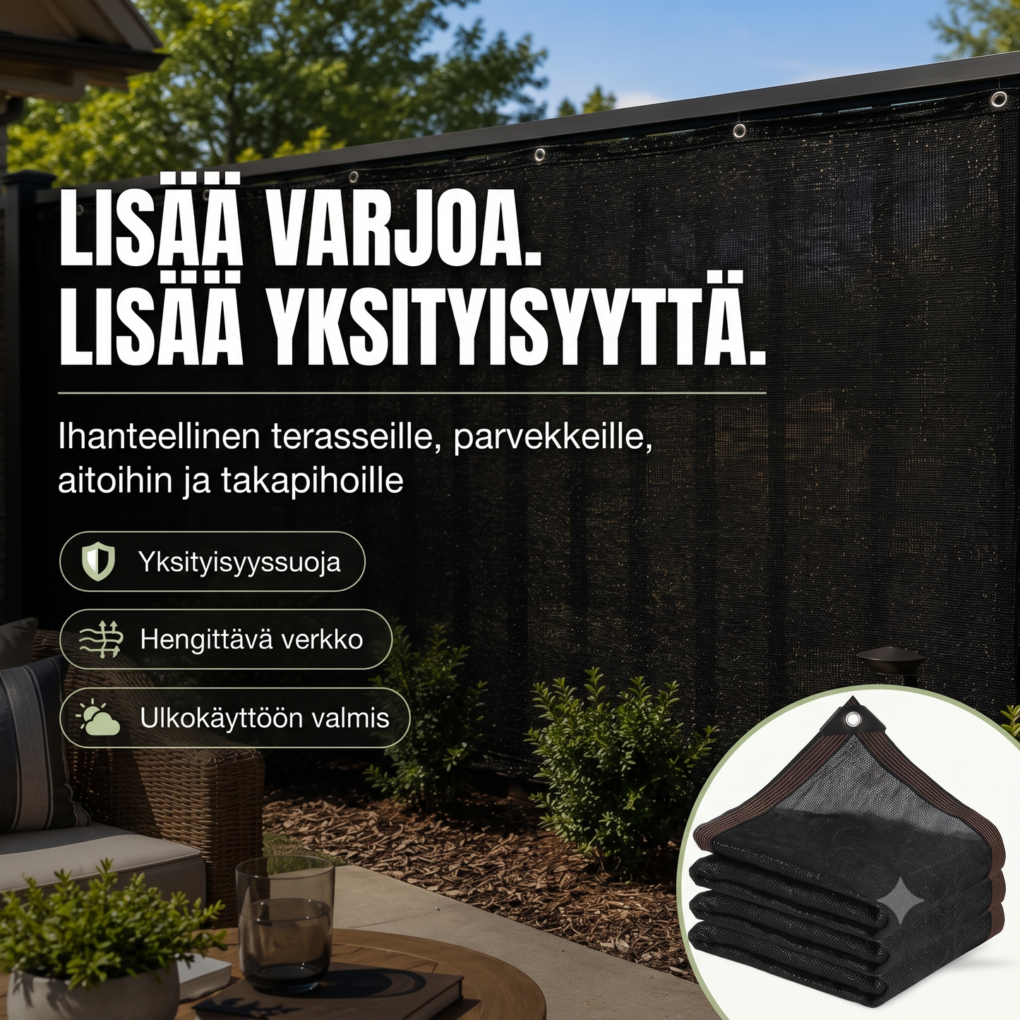 Aurinkosuojattu yksityisyysverkko