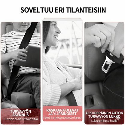 Universaali auton turvavyön jatke