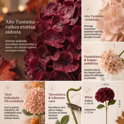 Syksyn väriset Everbloom Real Touch -keinohortensiat