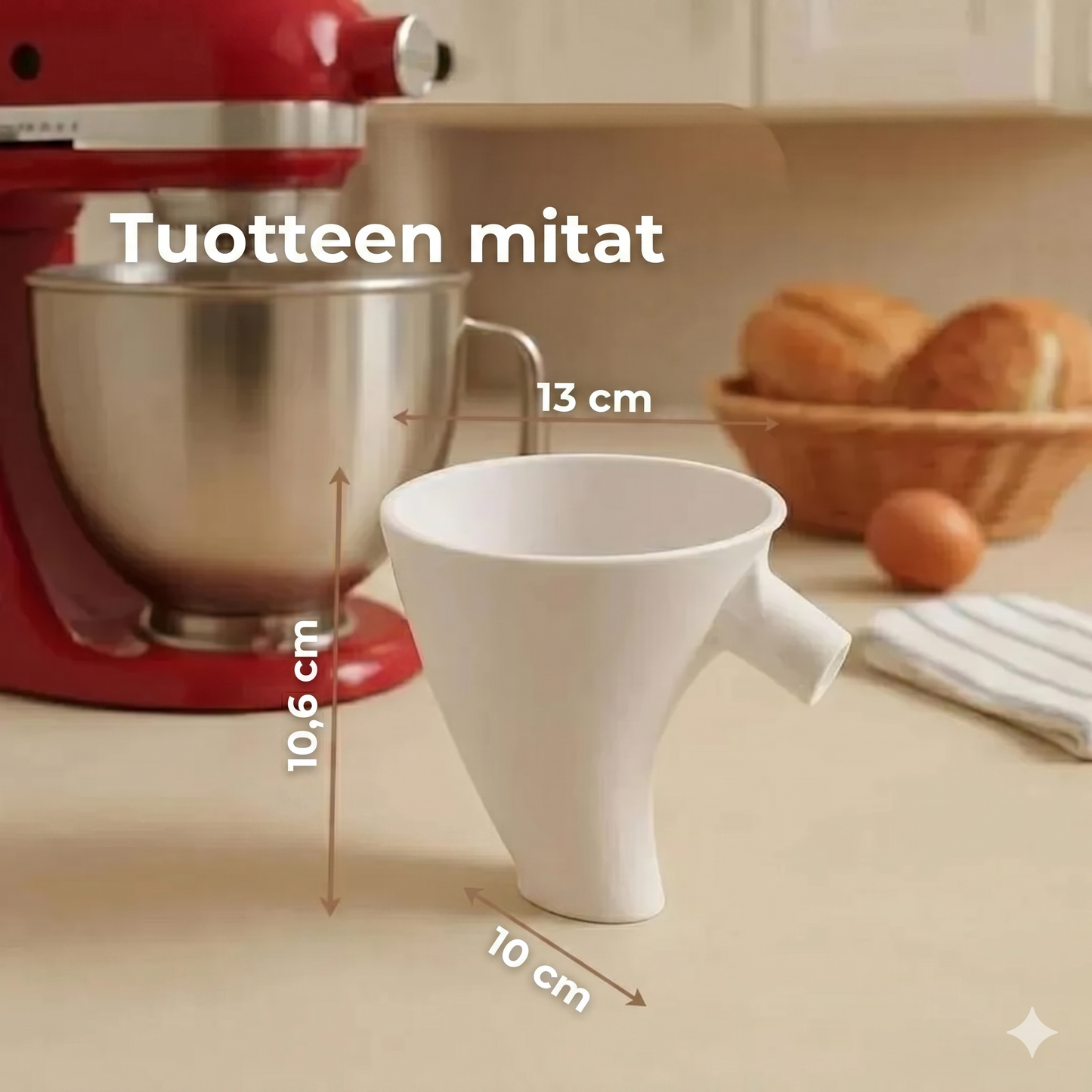 Kätevä sekoitussuppilo – täyttöä ilman sotkua