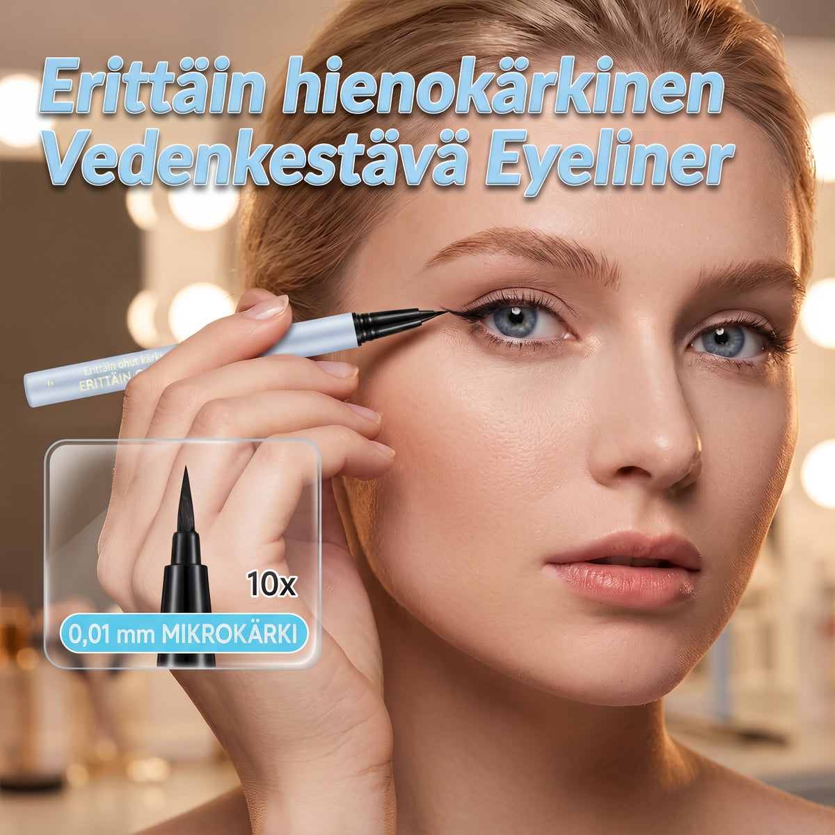 Vedenkestävä eyeliner-kynä tarkkoihin rajauksiin