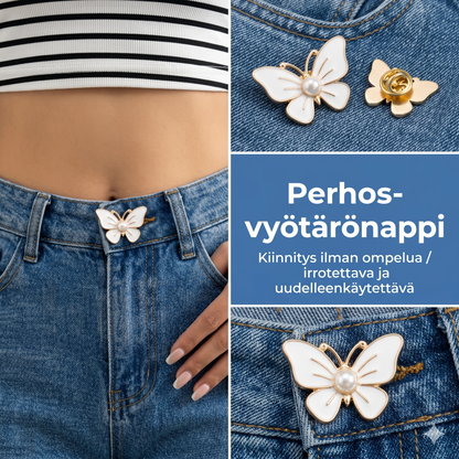 Ei enää valuvia housuja! Irrotettava perhos-solki