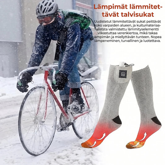 Vedenkestävät sähkölämmitteiset talvisukat