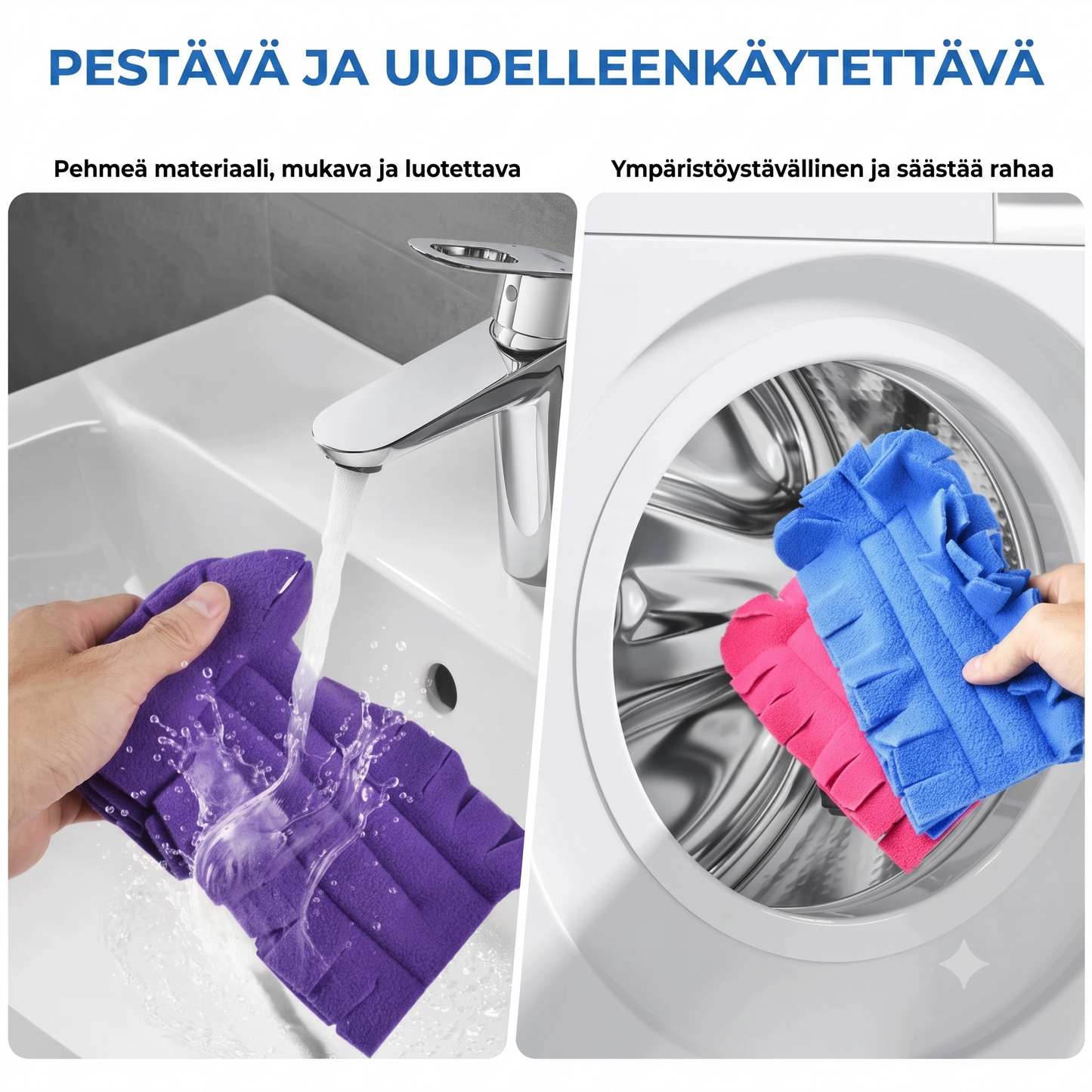 Uudelleenkäytettävät fleeceliinat (setti)