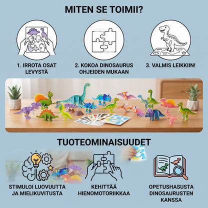 3D-palapelisarja sarjakuvahahmoilla lapsille