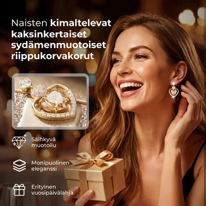 Sydämenmuotoiset riippukorvakorut 1 pari