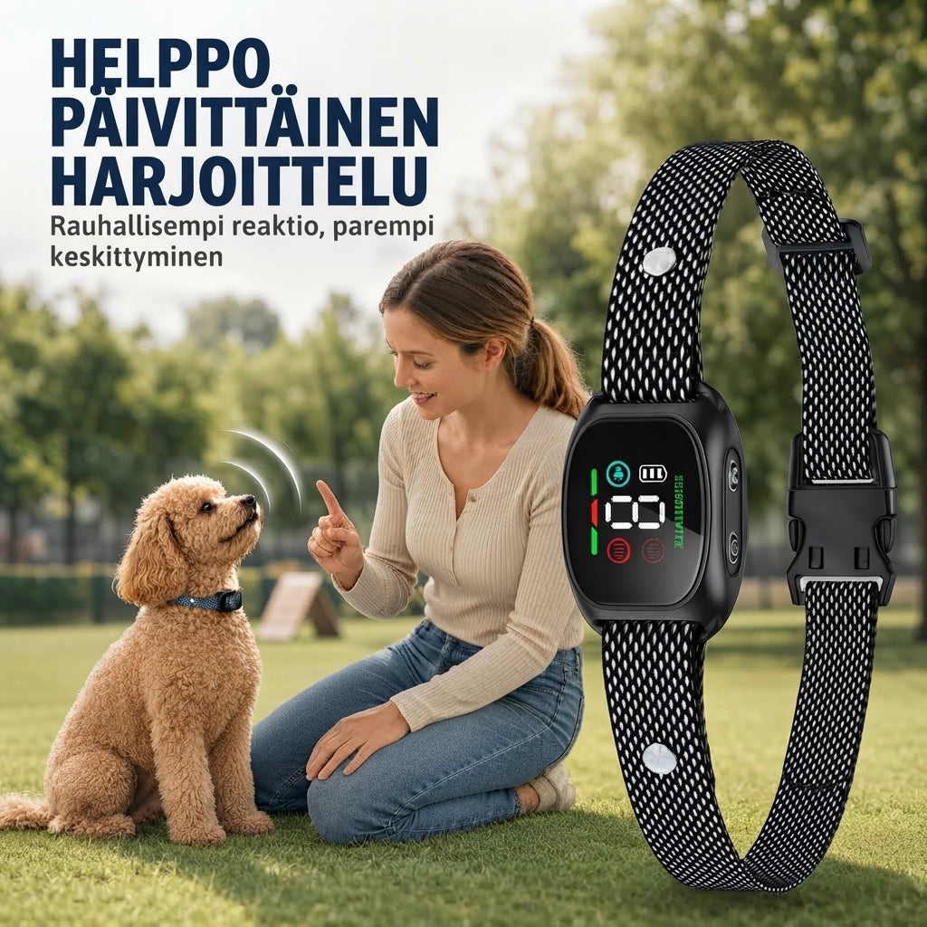 Älykäs haukunestopanta koirille