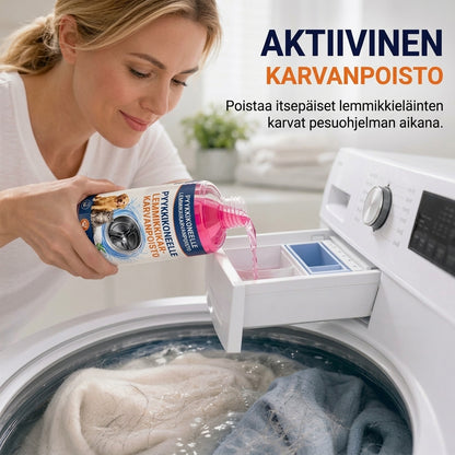 4-in-1 pesukoneen puhdistusaine lemmikkien karvoja ja hajuja vastaan