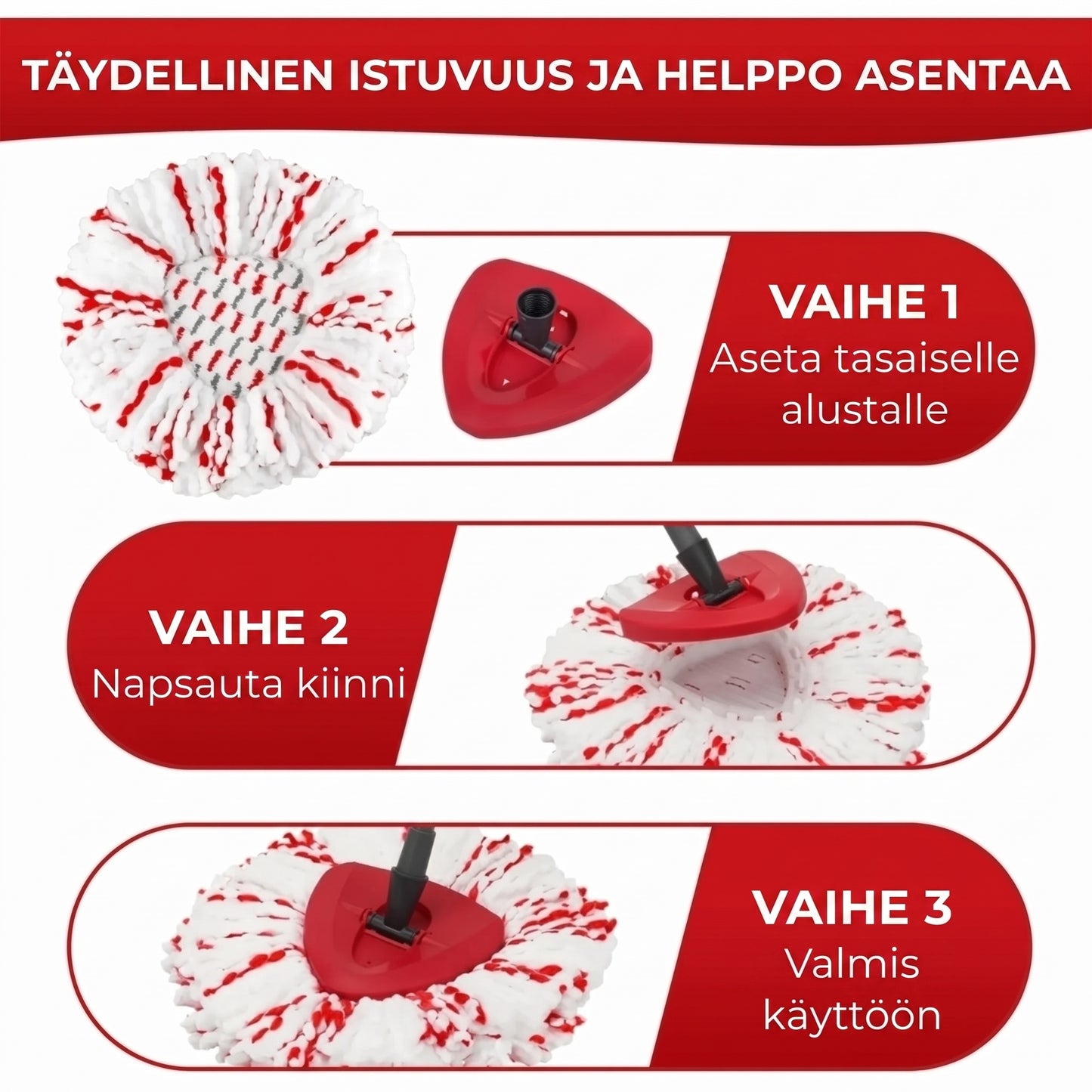 Kolmikulmainen mikrokuitumoppipää